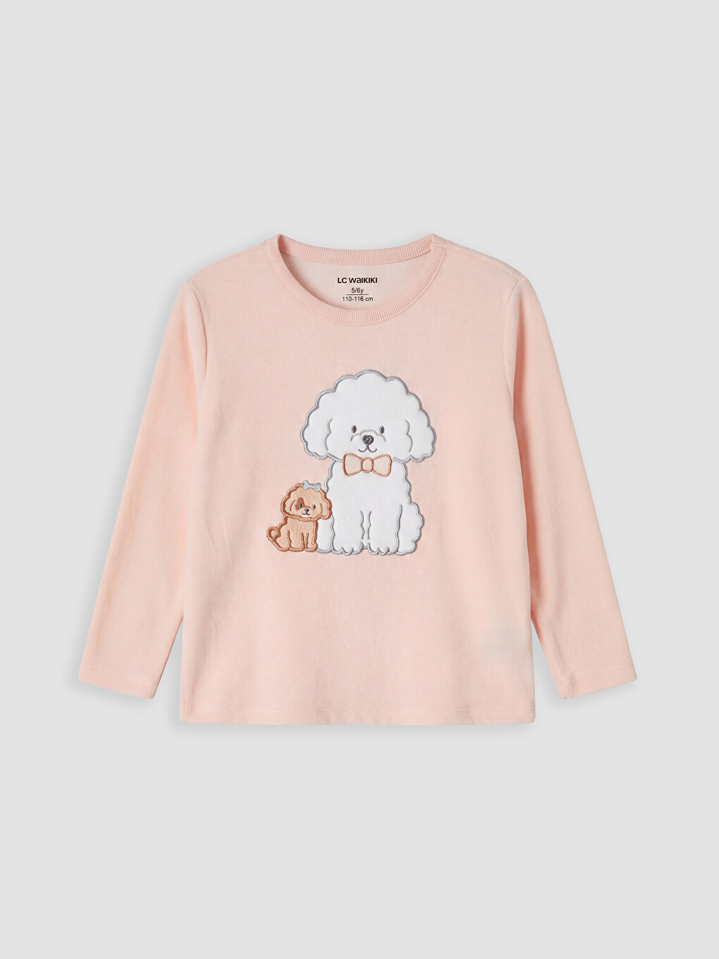 Besticktes Samt-pyjama-set Für Mädchen-1