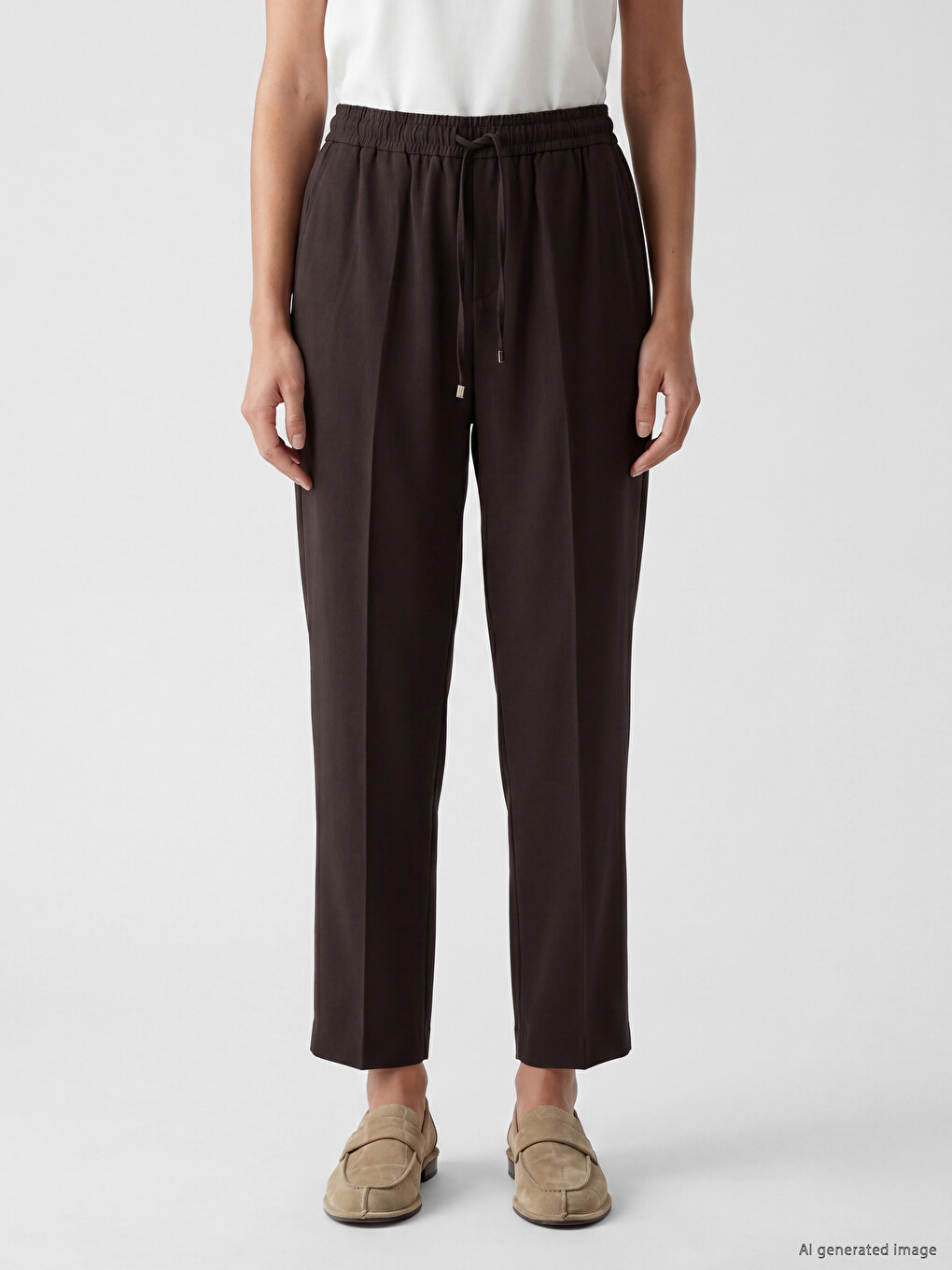 Woman Brown Trousers-1