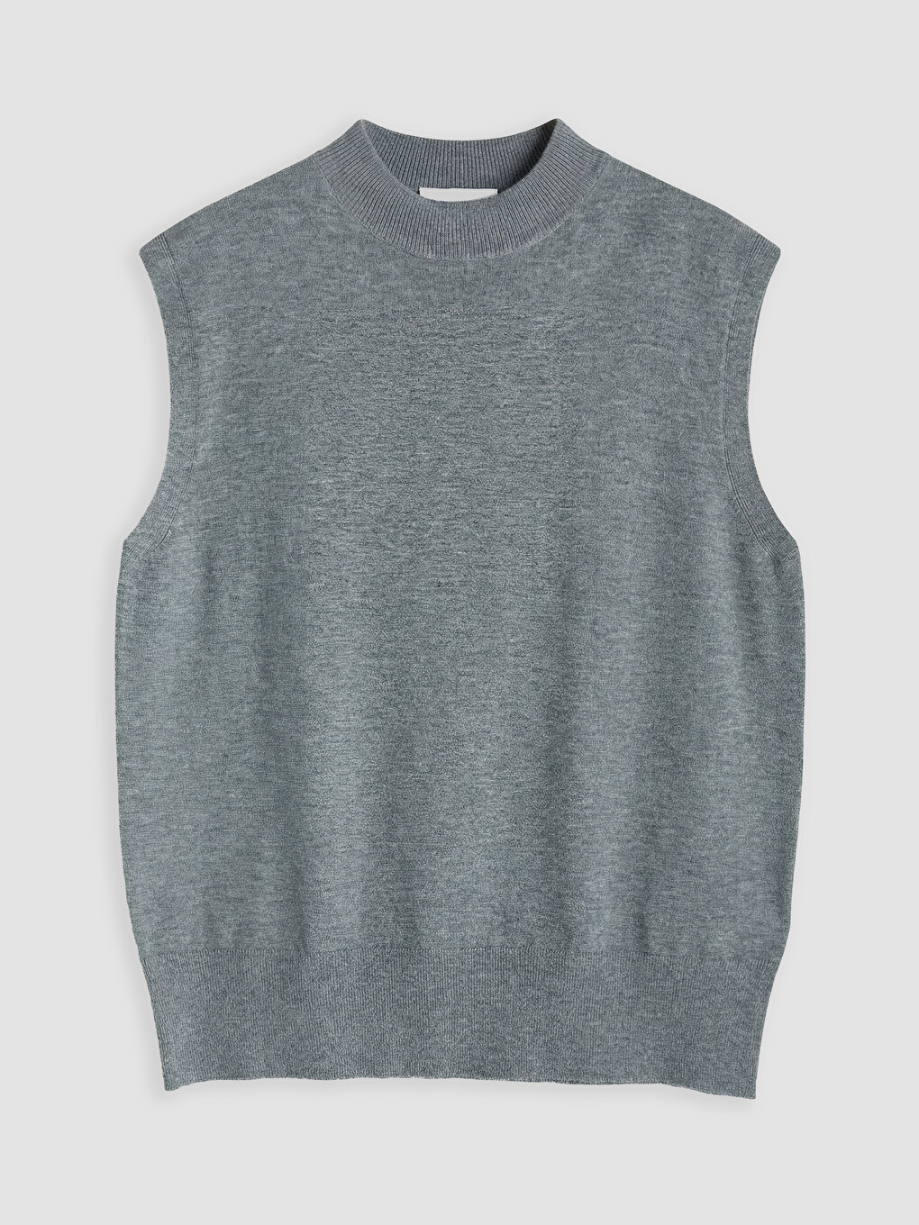 Mock Neck Women's Knitwear Tank Top-4