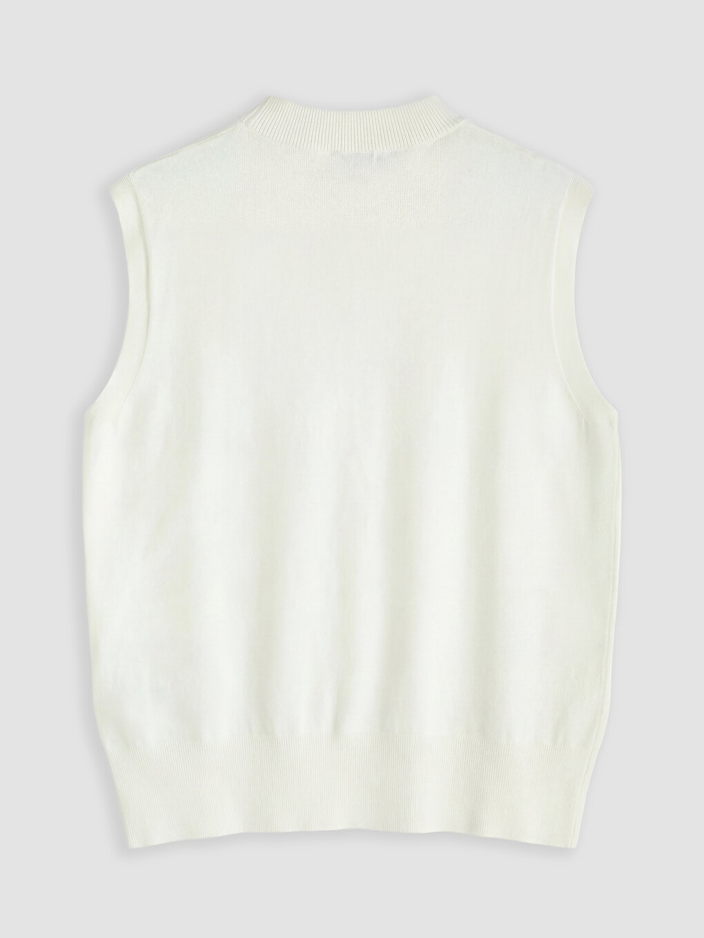 Mock Neck Women's Knitwear Tank Top-5