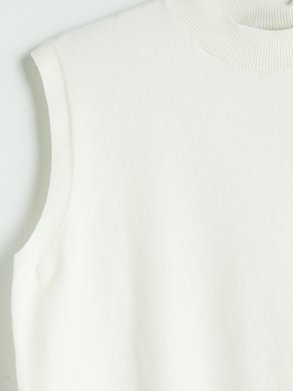 Mock Neck Women's Knitwear Tank Top-6