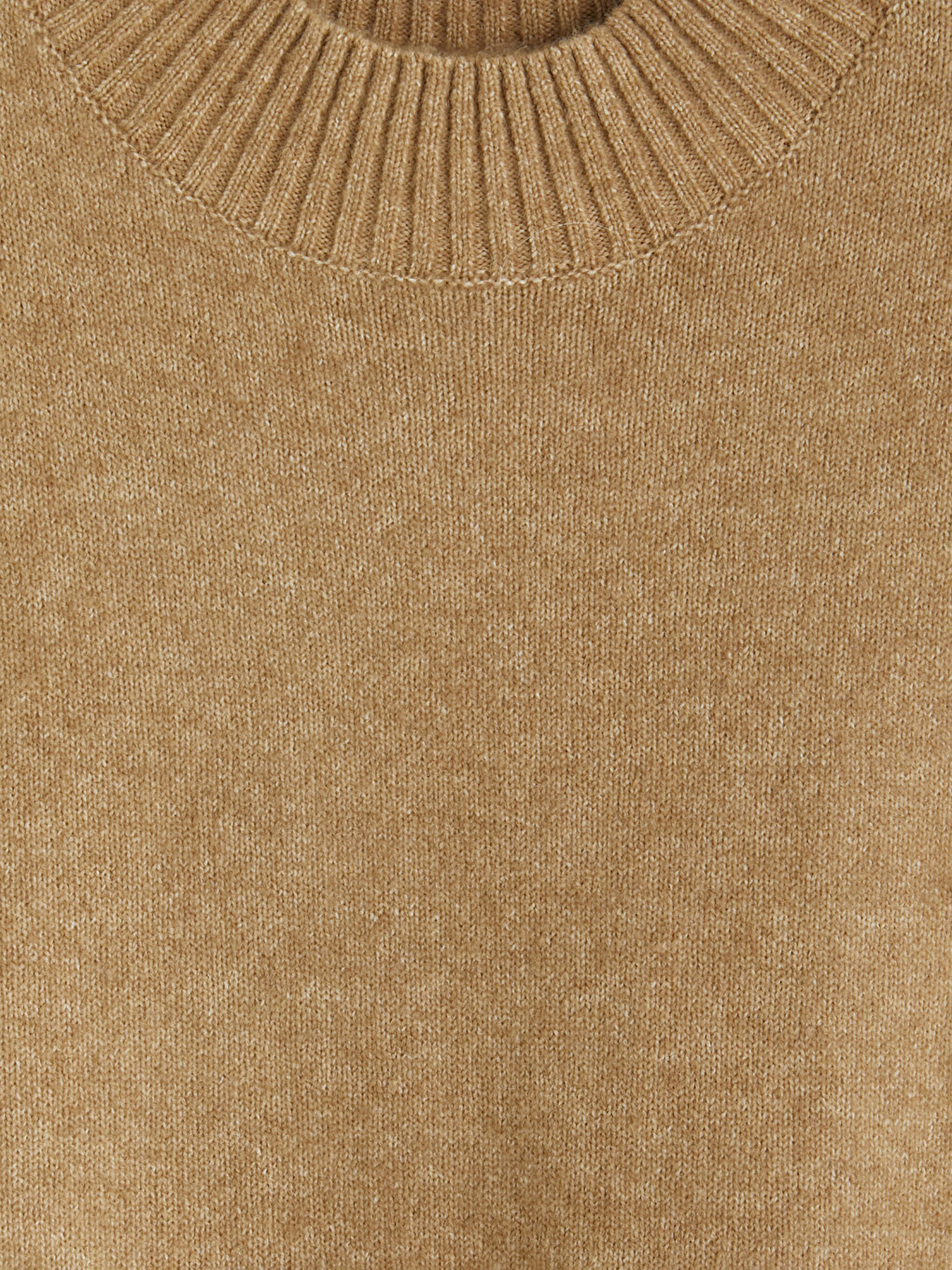 Pull-over En Tricot À Col Montant Pour Femme-5