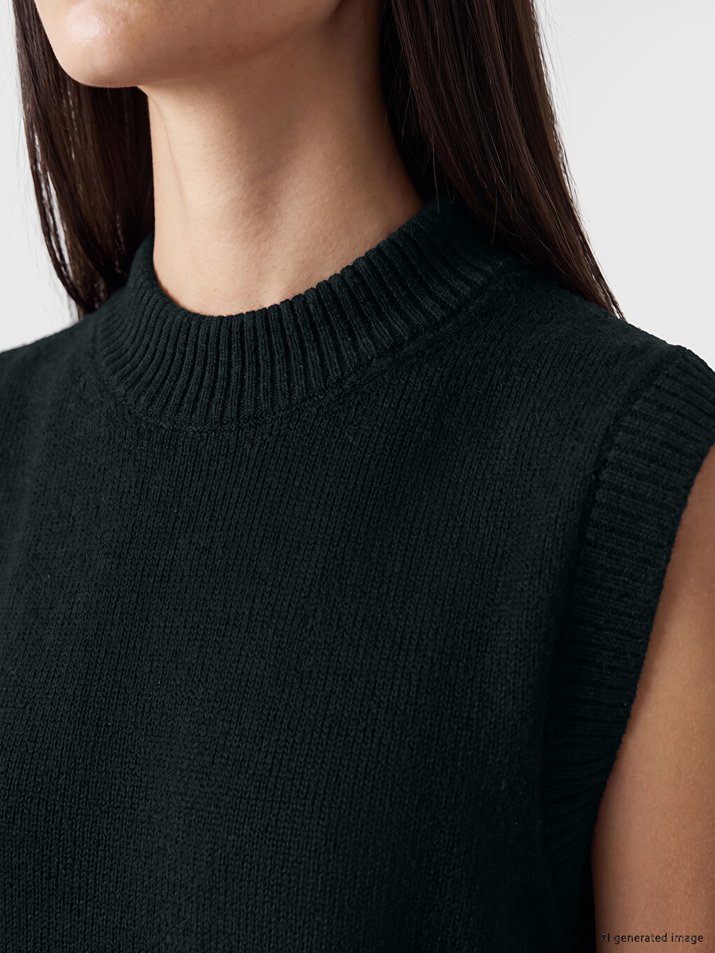 Mock Neck Women's Knitwear Sweater-2