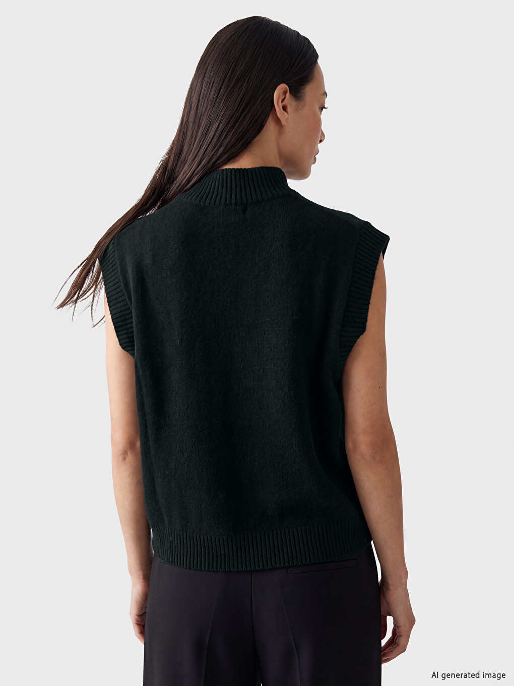 Mock Neck Women's Knitwear Sweater-3