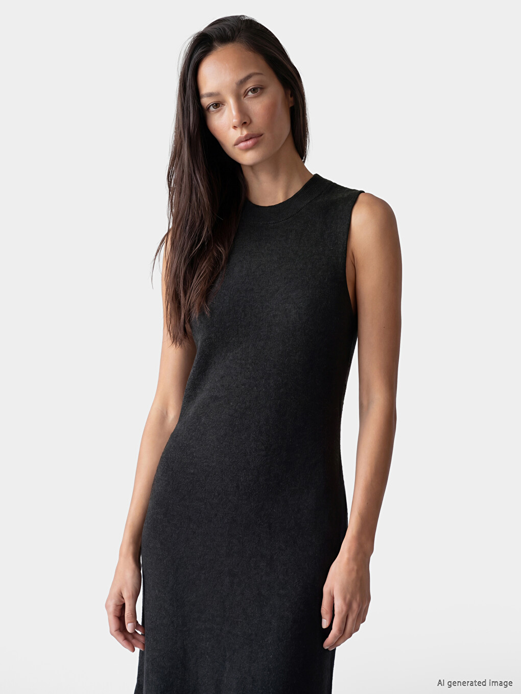 Strickkleid Mit Stehkragen-1