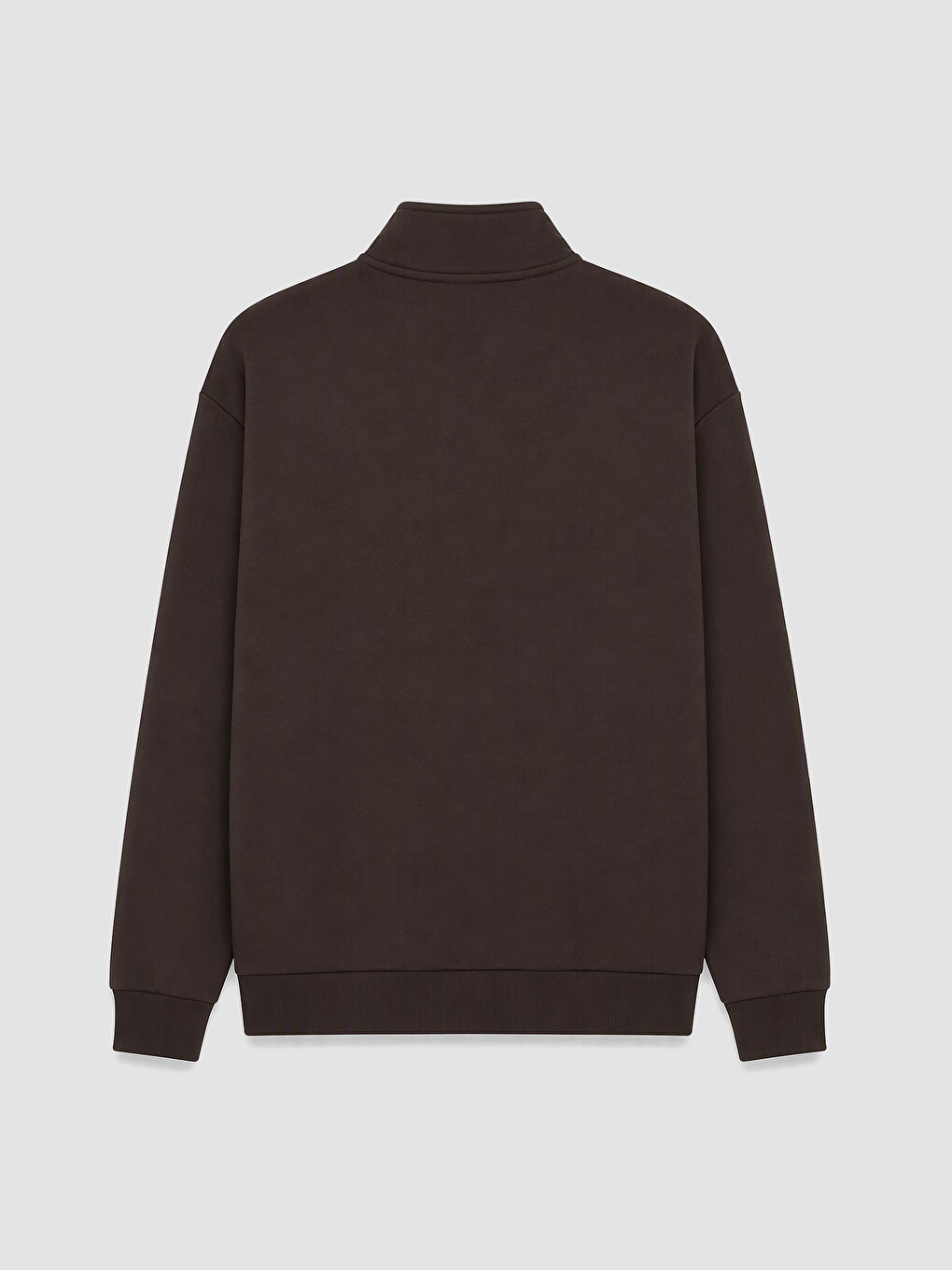 Mashkull Ngjyre Kafe Sweatshirt-1
