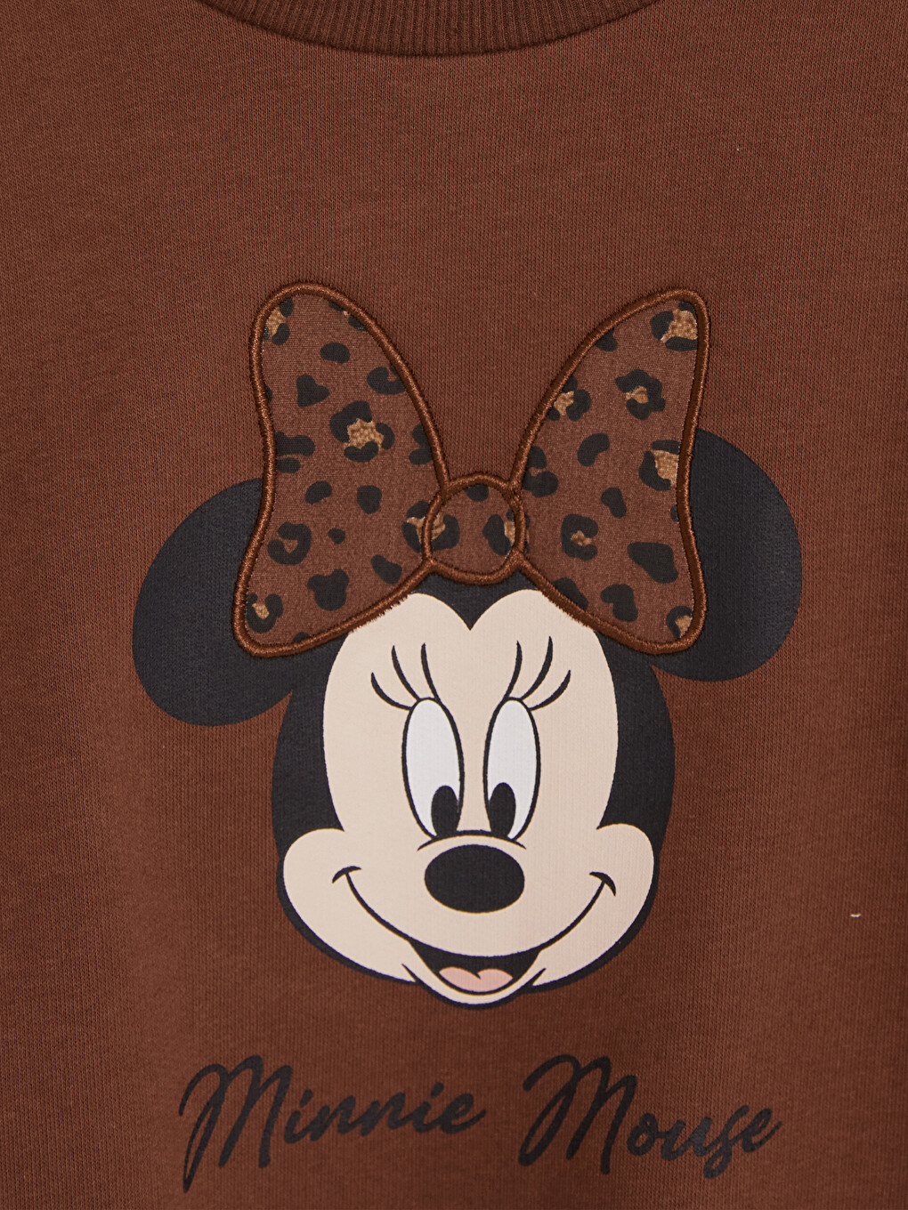 Kahverengi Minnie Mouse Baskılı Kız Çocuk Takım-2