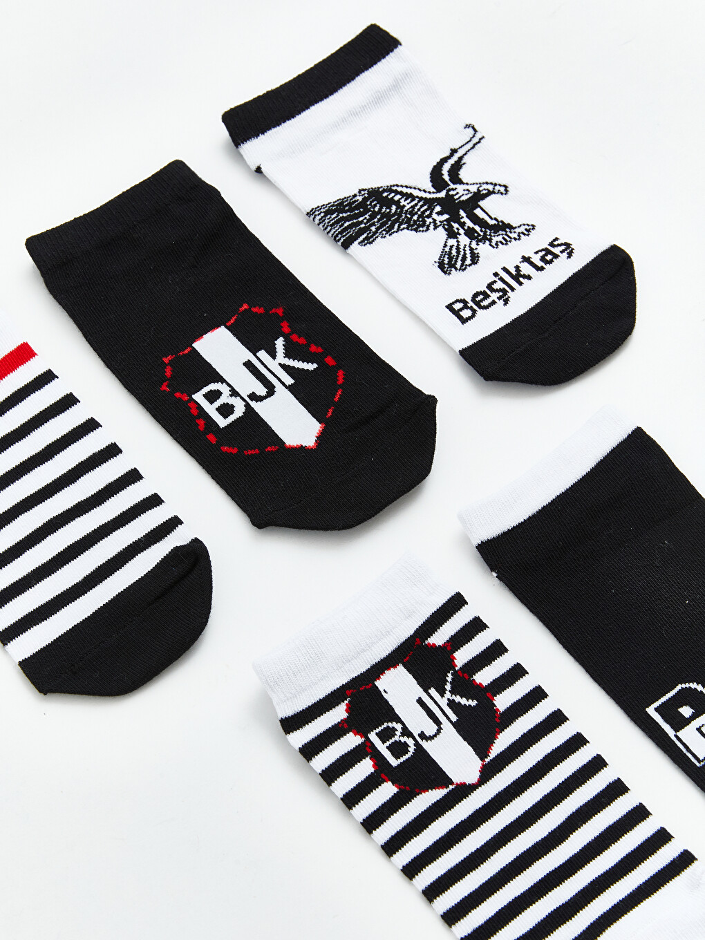 Karışık Beşiktaş Baskılı Erkek Çocuk Patik Çorap 5'li-1
