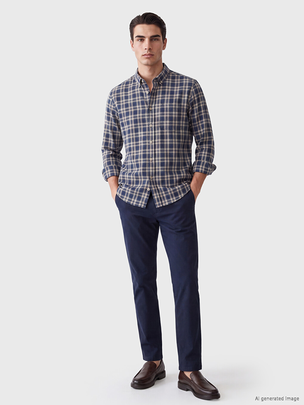 Man Beige Shirt-1