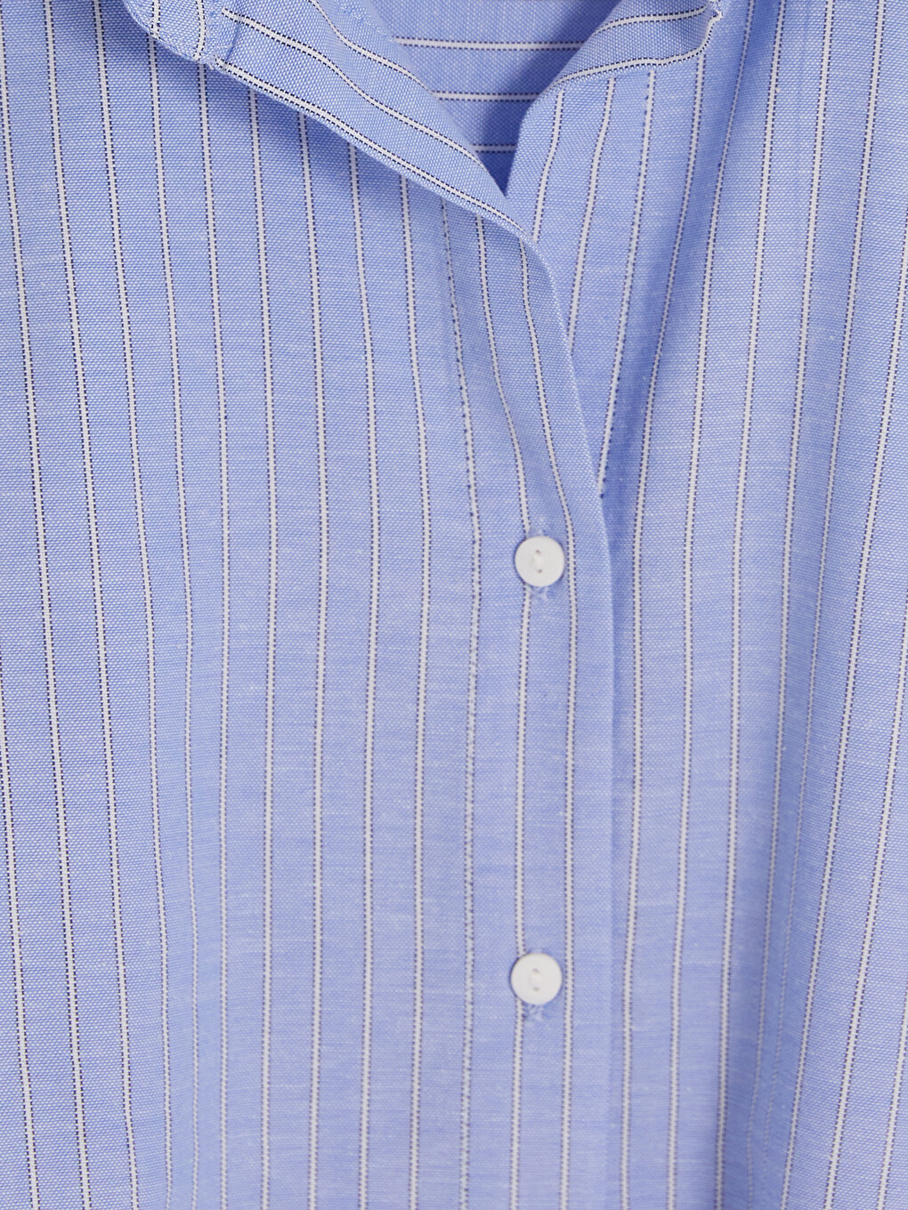 Striped Poplin Women's Shirt-1