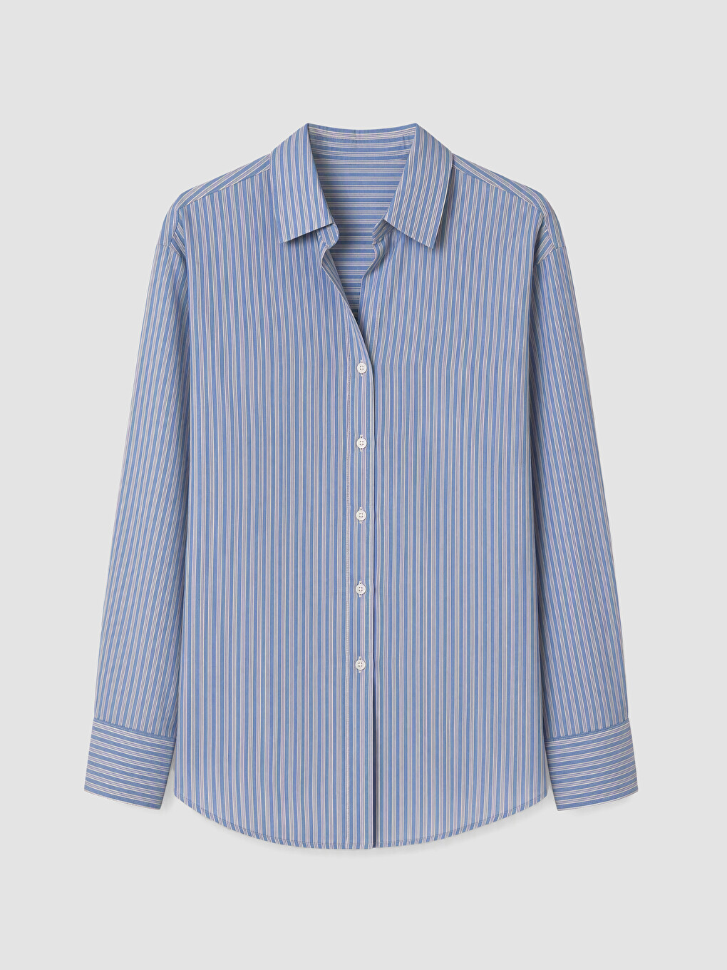 Striped Poplin Women's Shirt-4
