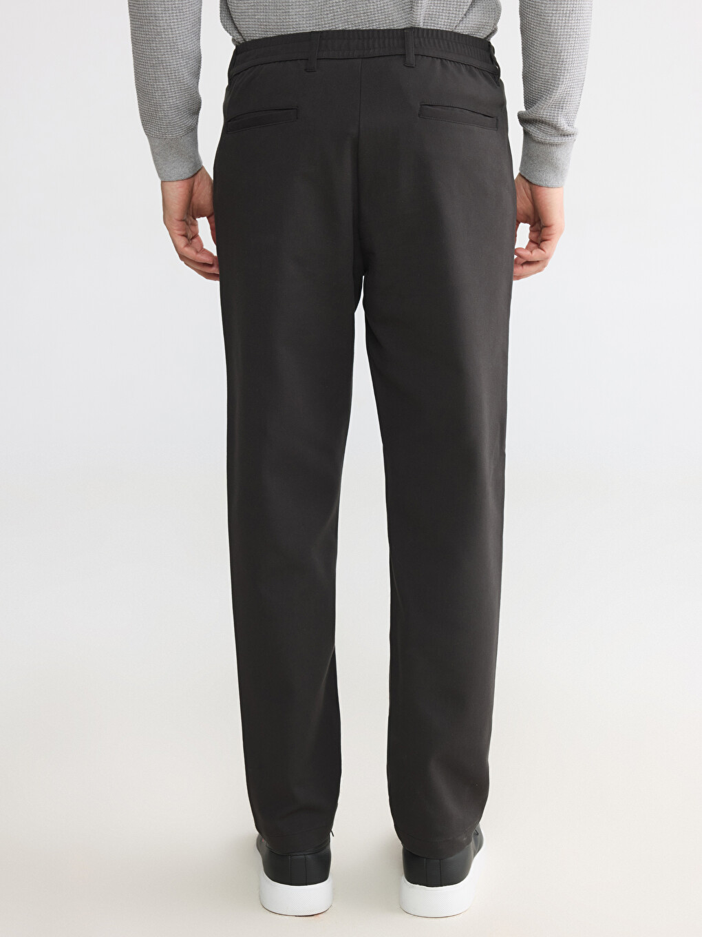 Мужчины Черный Брюки-3