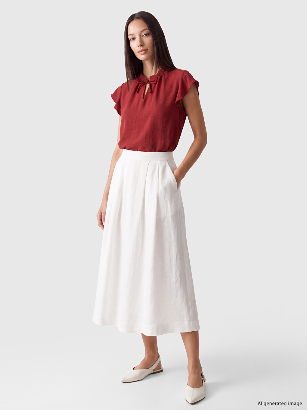 Žena Bordo Bluza-1