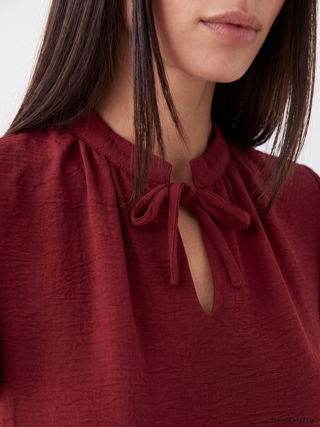 Žena Bordo Bluza-2