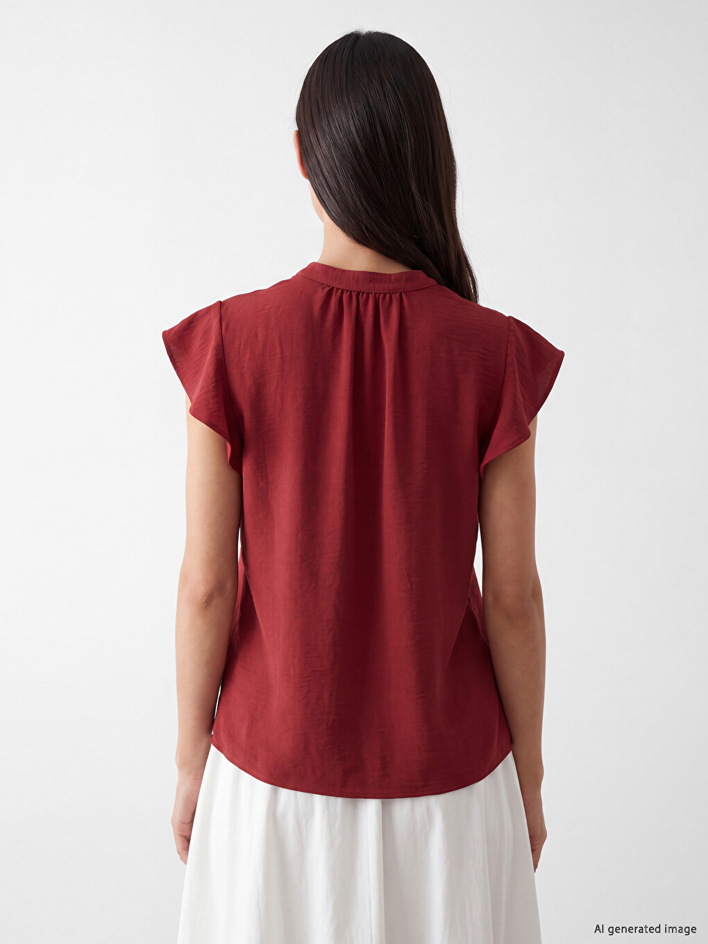 Žena Bordo Bluza-3