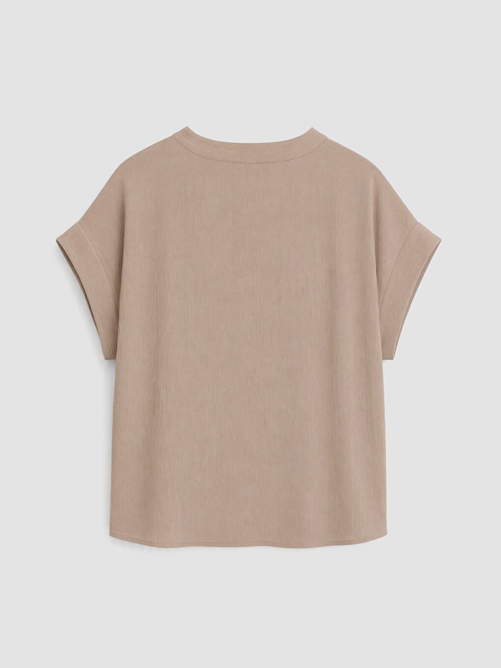 Notch Neck Textured Blouse-2