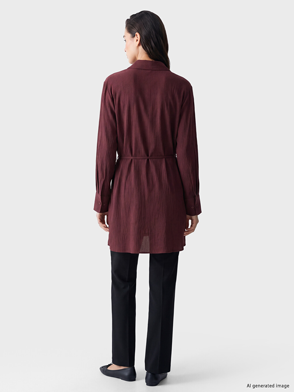 Woman Brown Shirt Tunic-3