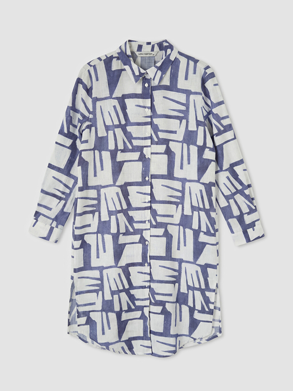 Woman Blue Shirt Tunic-4