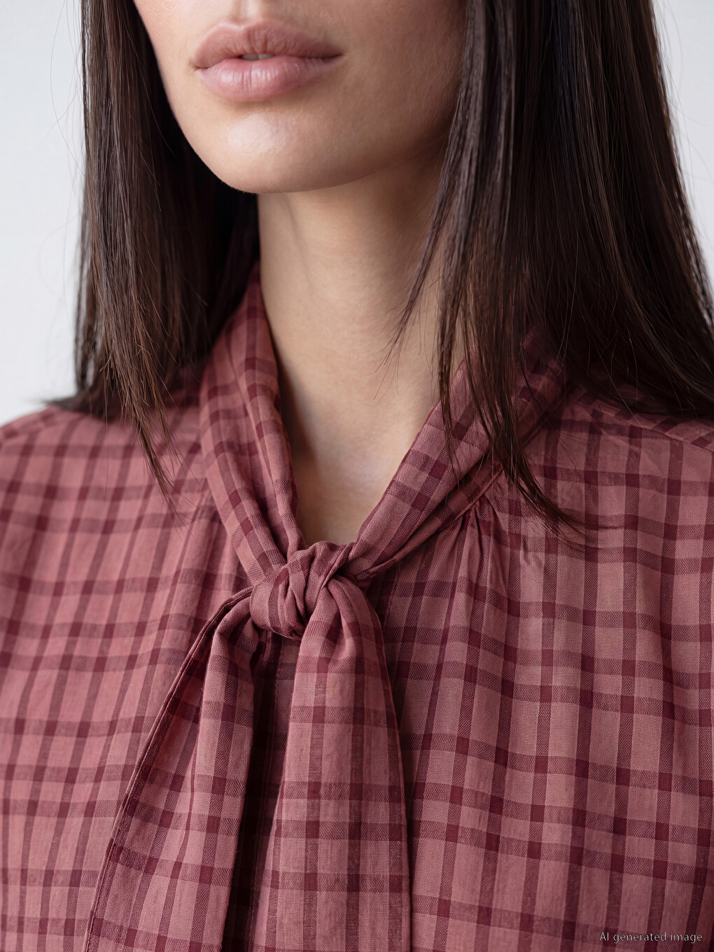 Checked Dobby Women's Shirt Tunic-2