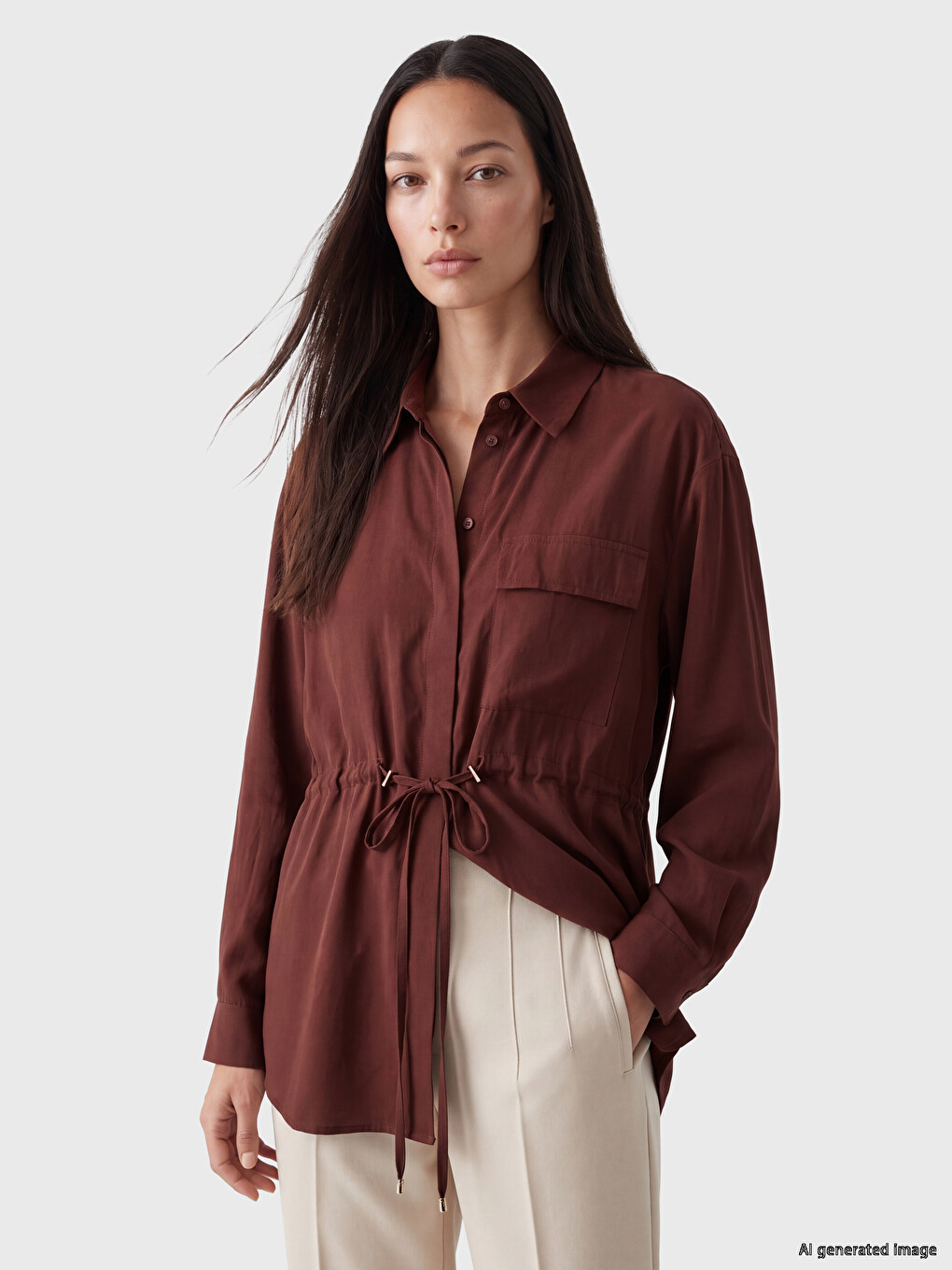 Modal Blended Women's Shirt Tunic