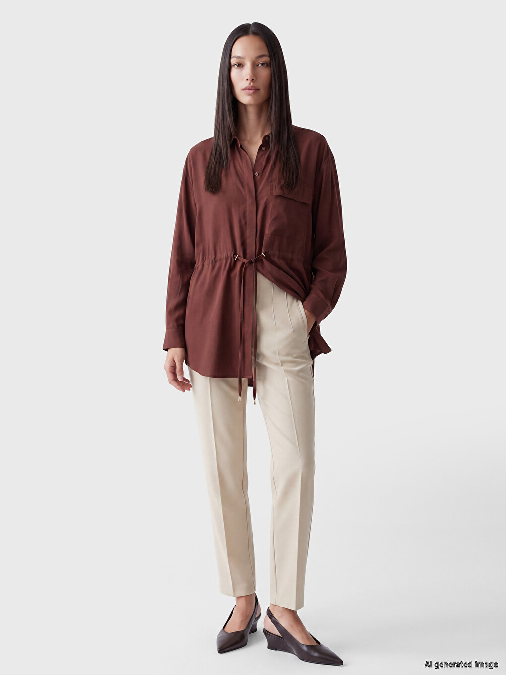 Modal Blended Women's Shirt Tunic-1