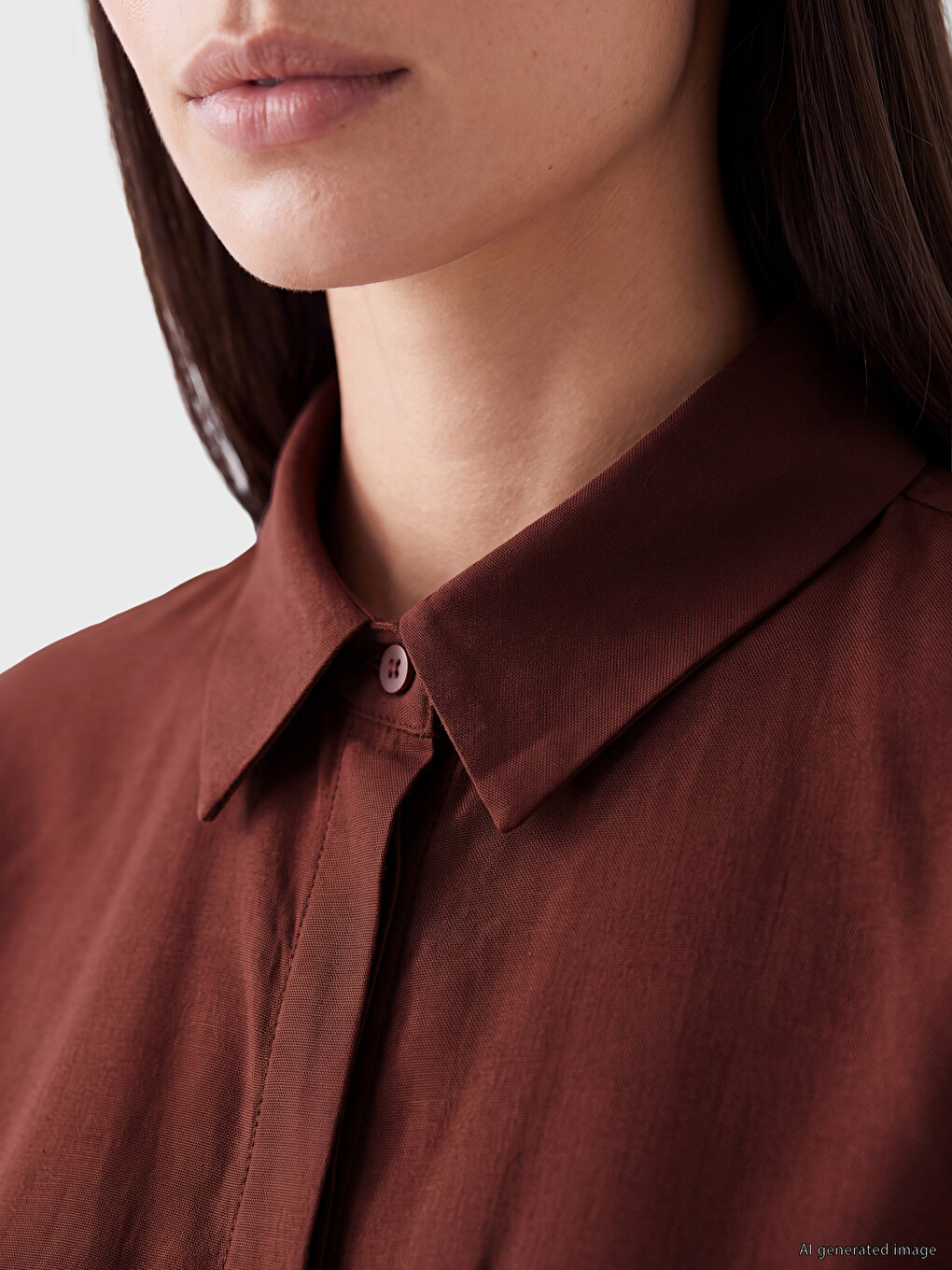 Modal Blended Women's Shirt Tunic-2
