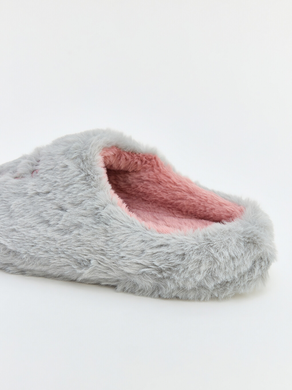 Cat Embroidered Girls' Plush Home Slipper-4