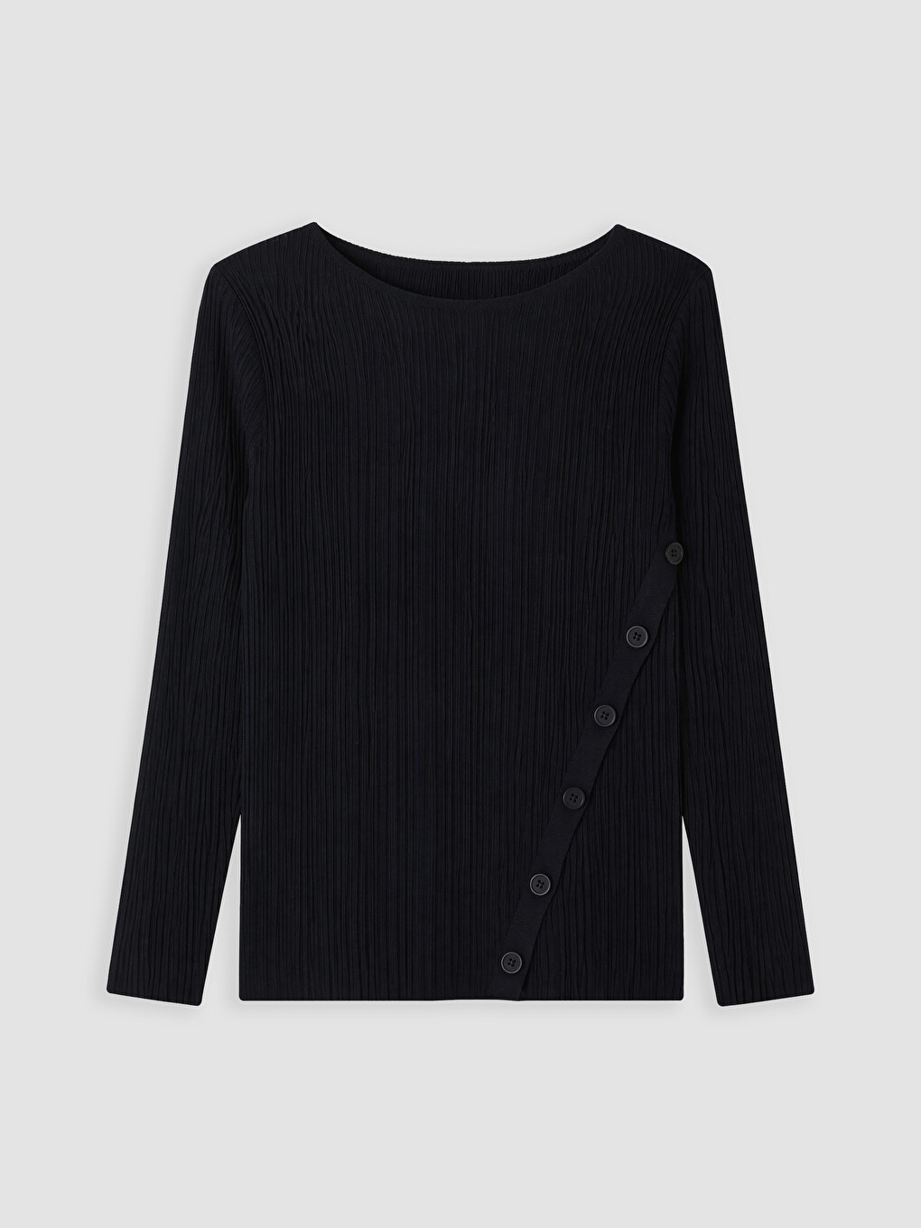 Boat Neck Button Detailed Women's Knitwear Sweater-4