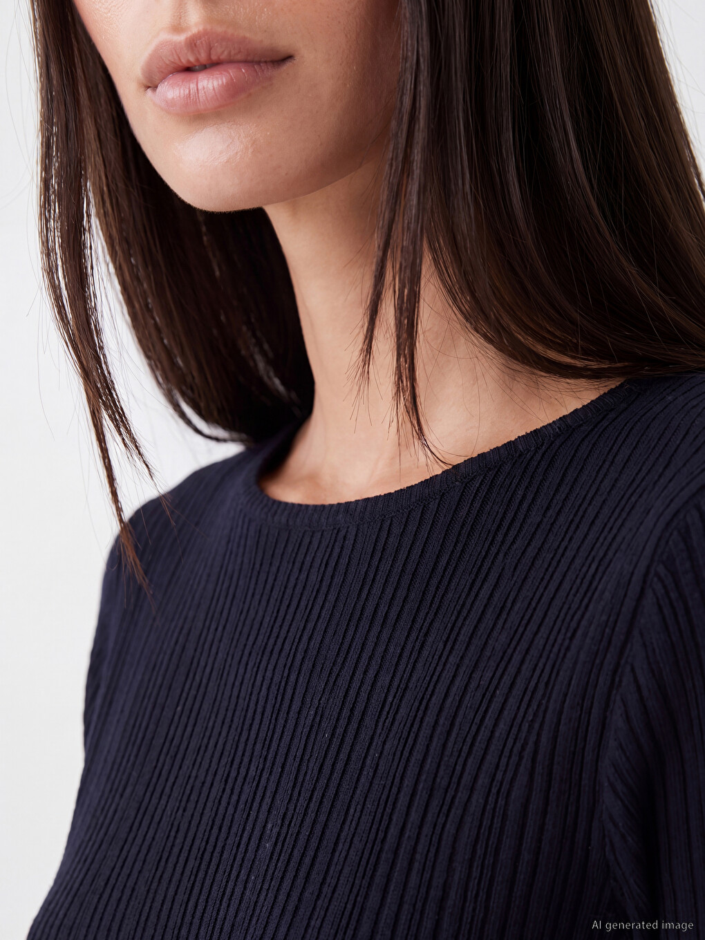 Boat Neck Button Detailed Women's Knitwear Sweater-2