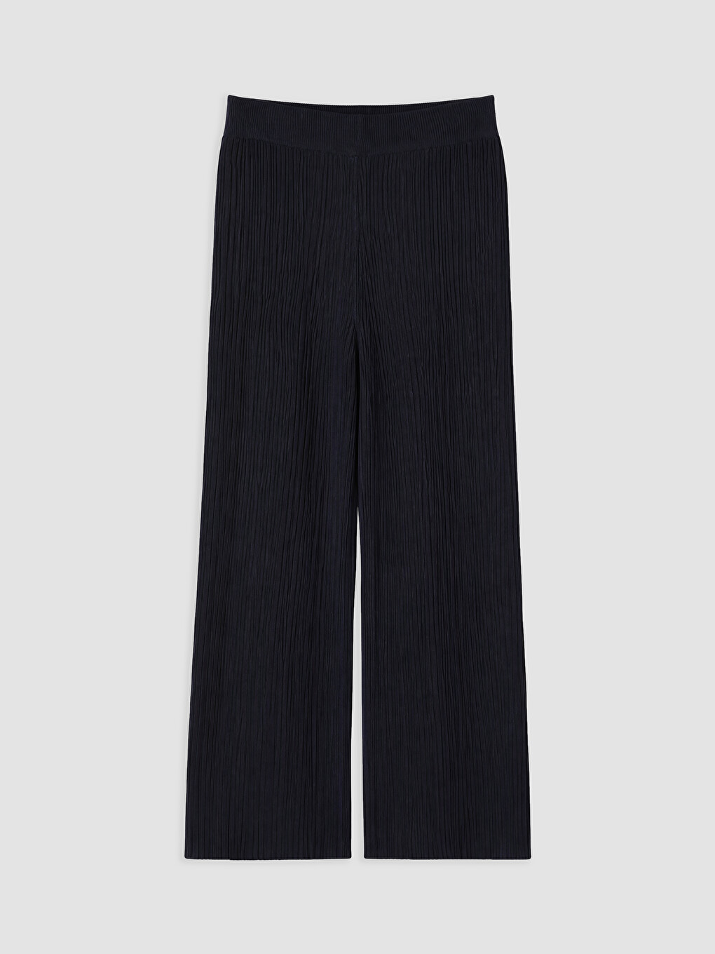 Elastic Waist Women's Ribbed Knitwear Trousers-4