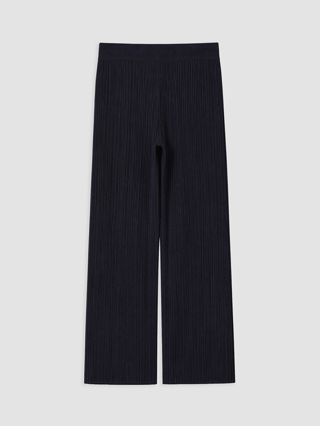 Elastic Waist Women's Ribbed Knitwear Trousers-5