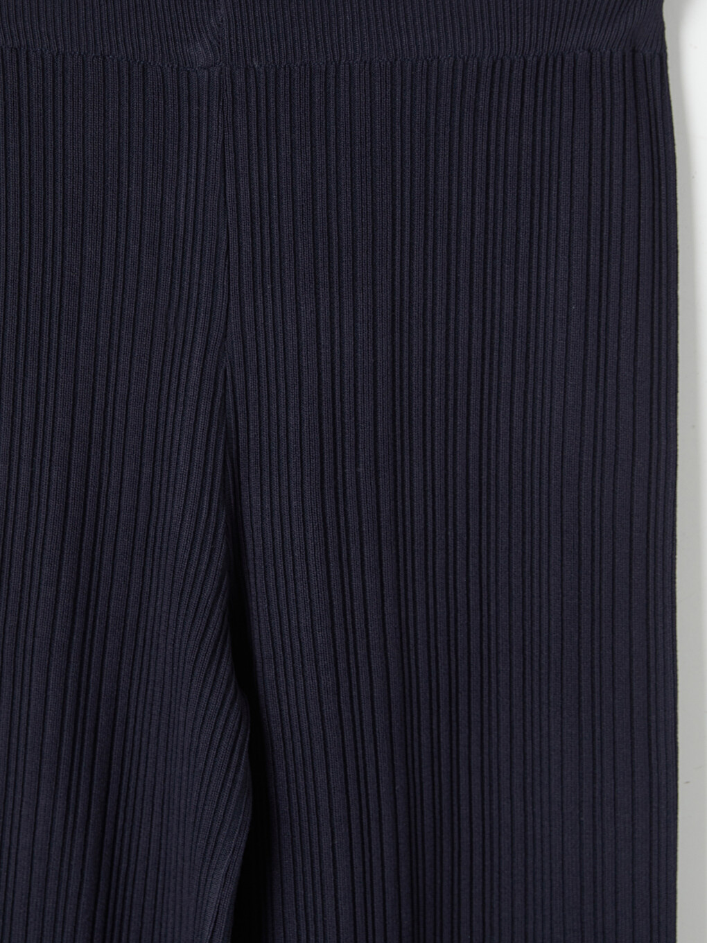 Elastic Waist Women's Ribbed Knitwear Trousers-6