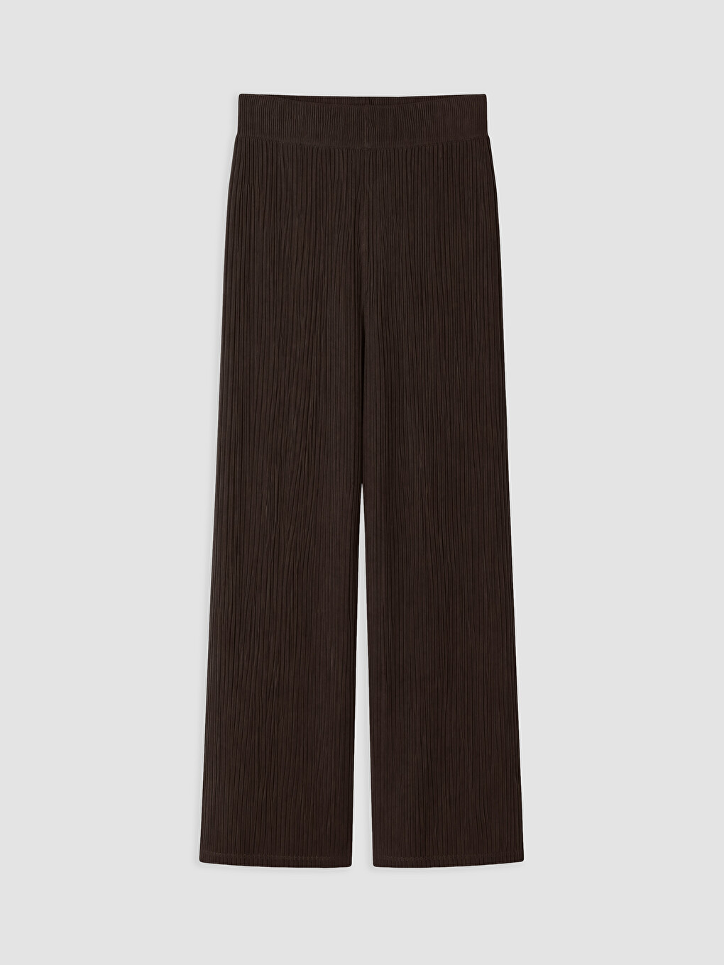 Elastic Waist Women's Ribbed Knitwear Trousers-4