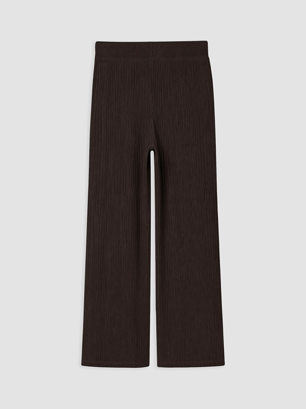 Elastic Waist Women's Ribbed Knitwear Trousers-5