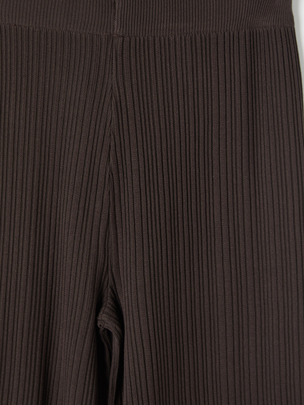 Elastic Waist Women's Ribbed Knitwear Trousers-6