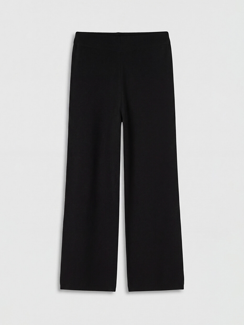 Pantaloni Tricot Femeie Cu Talie Elastică-4