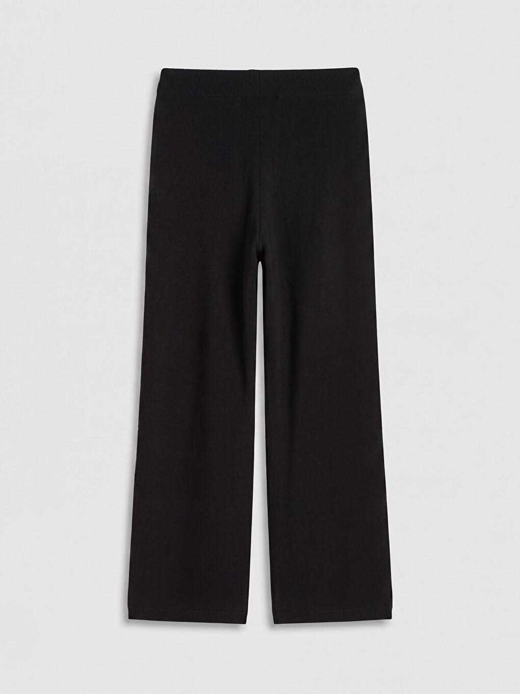 Pantaloni Tricot Femeie Cu Talie Elastică-5