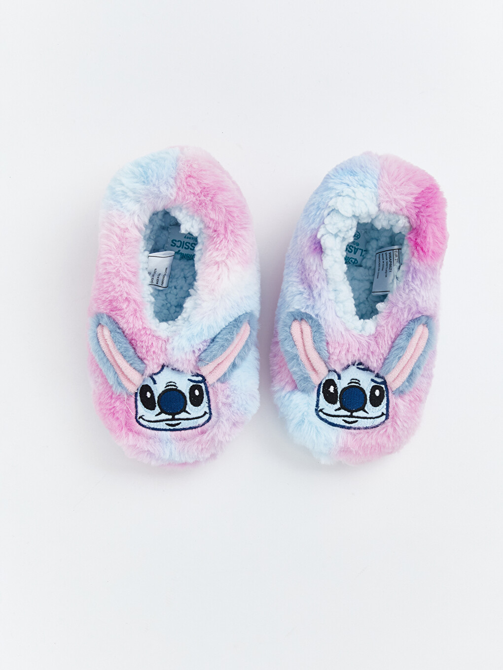 Stitch Ve Angel Desenli Kız Çocuk Ev Çorabı-1