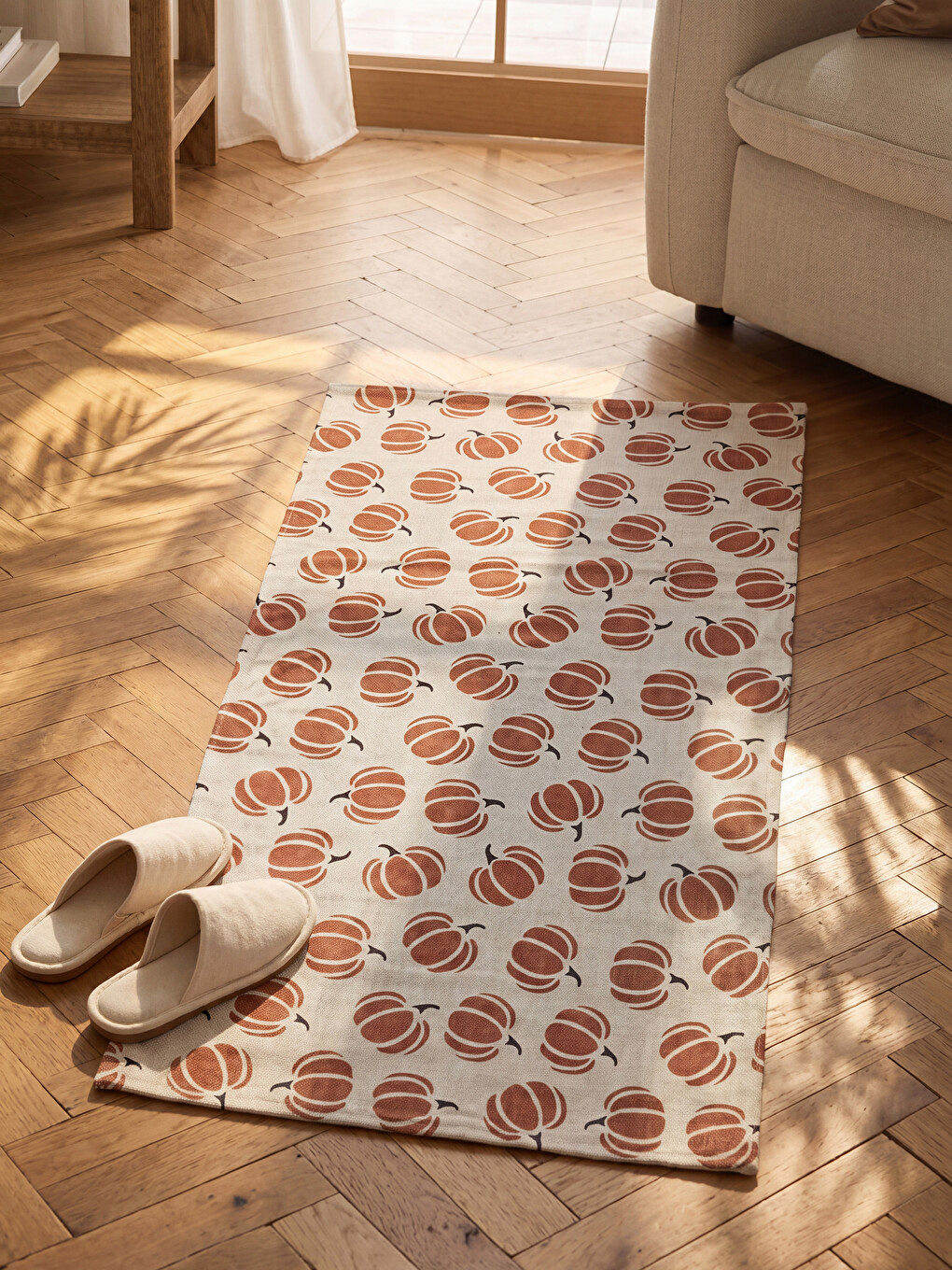 Tapis À Motif Citrouille 70x140 Cm