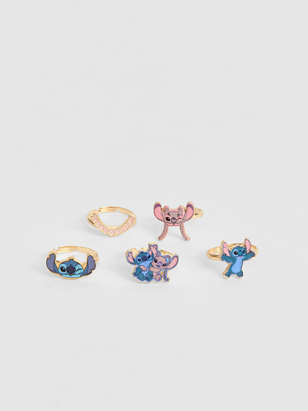 Karışık Lilo Ve Stitch Baskılı Kız Çocuk Toka Seti 5'li-1