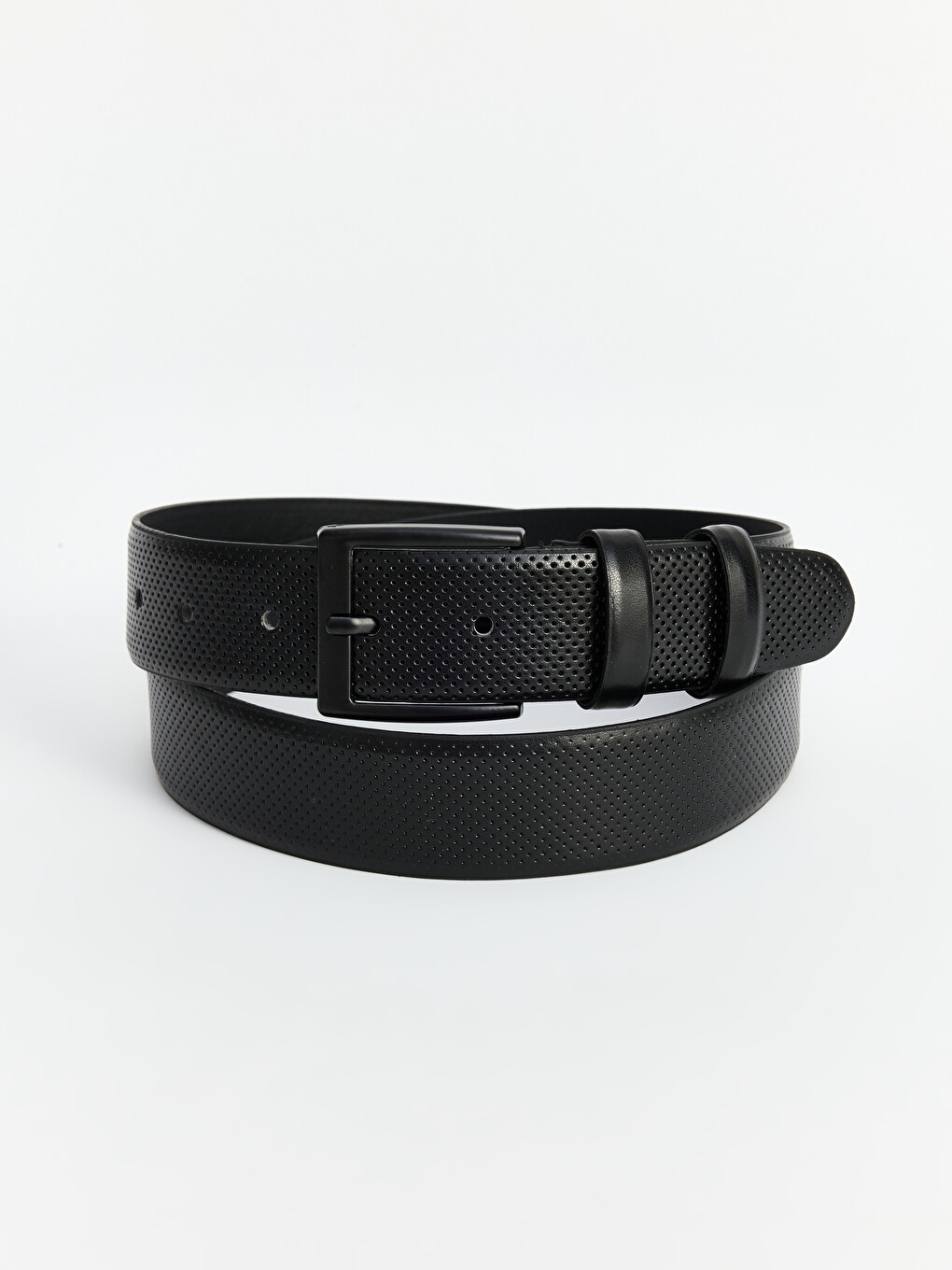 Openwork Metal Buckle Faux Leather Men's Belt
