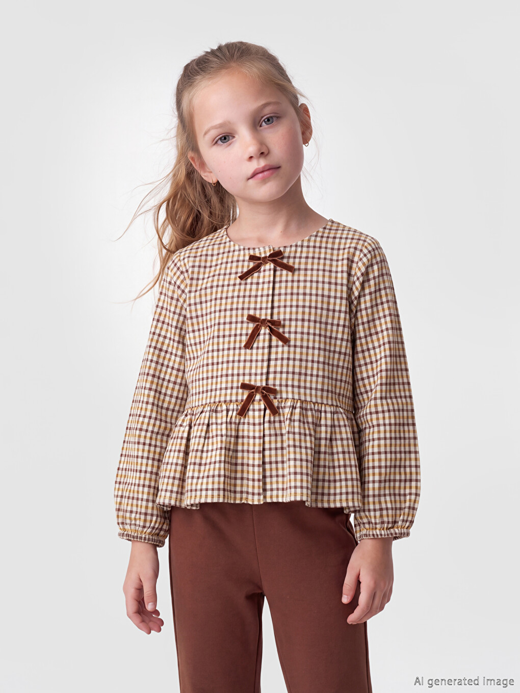 Plaid Girls' Gabardine Set-2