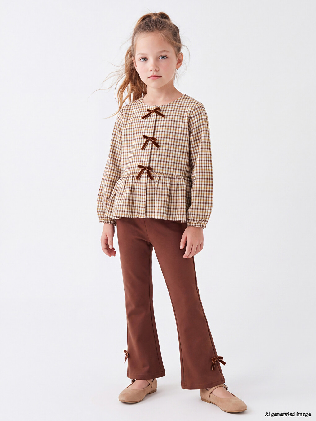 Plaid Girls' Gabardine Set