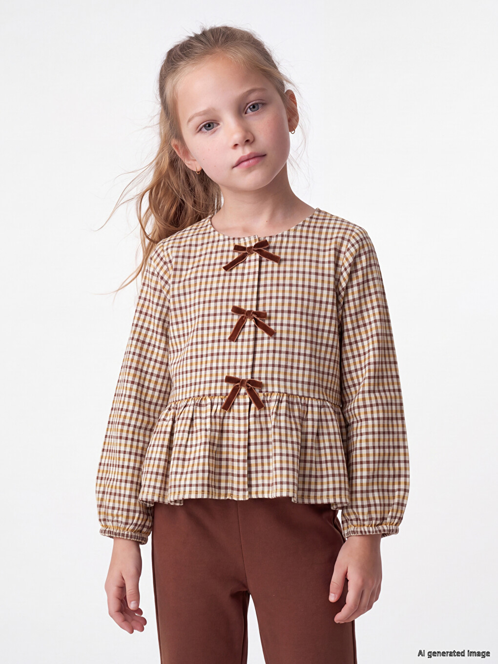 Plaid Girls' Gabardine Set-1