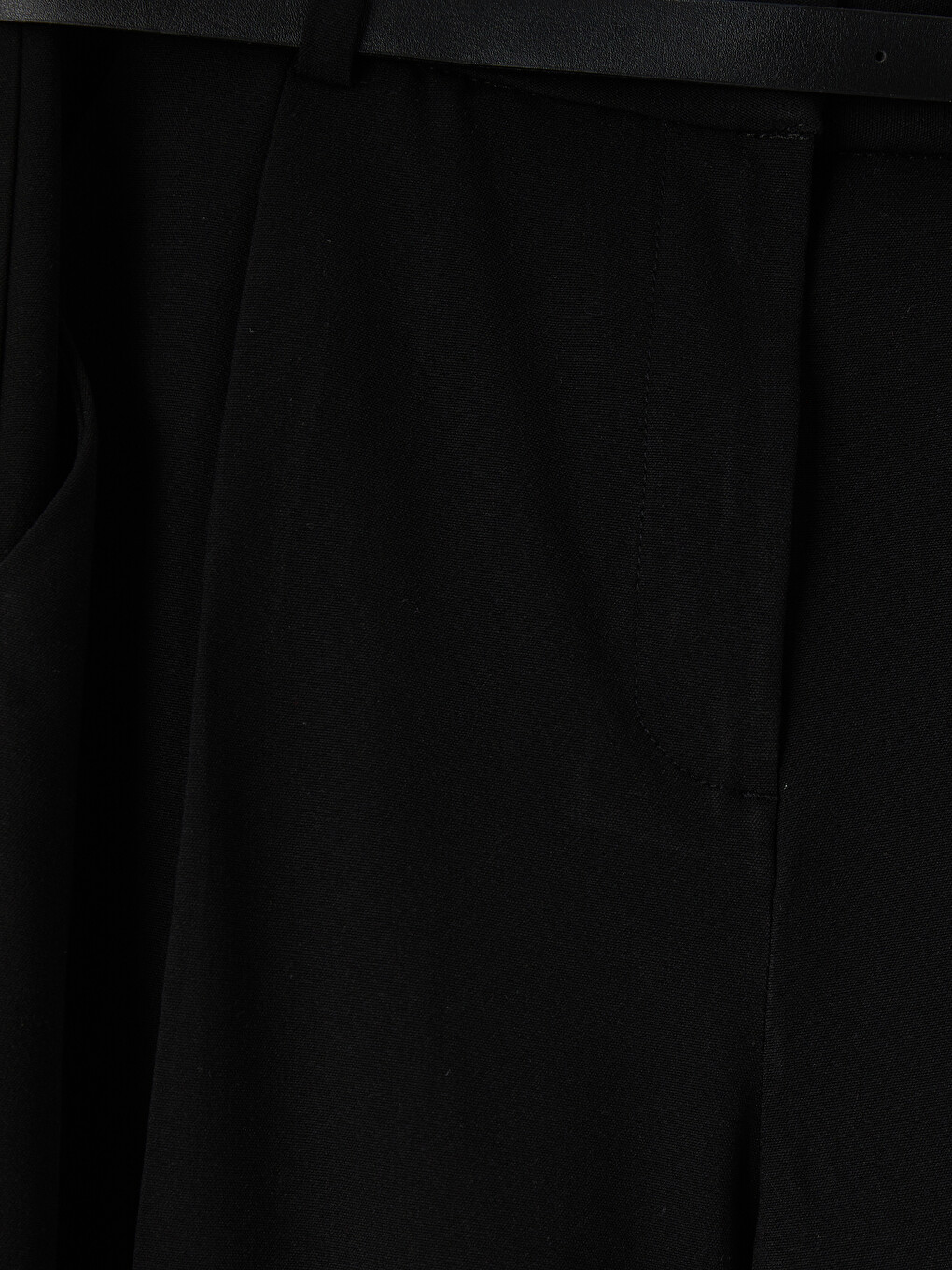 Pantalon Tailleur Plissé Cigarette Ceinturé Femme-6