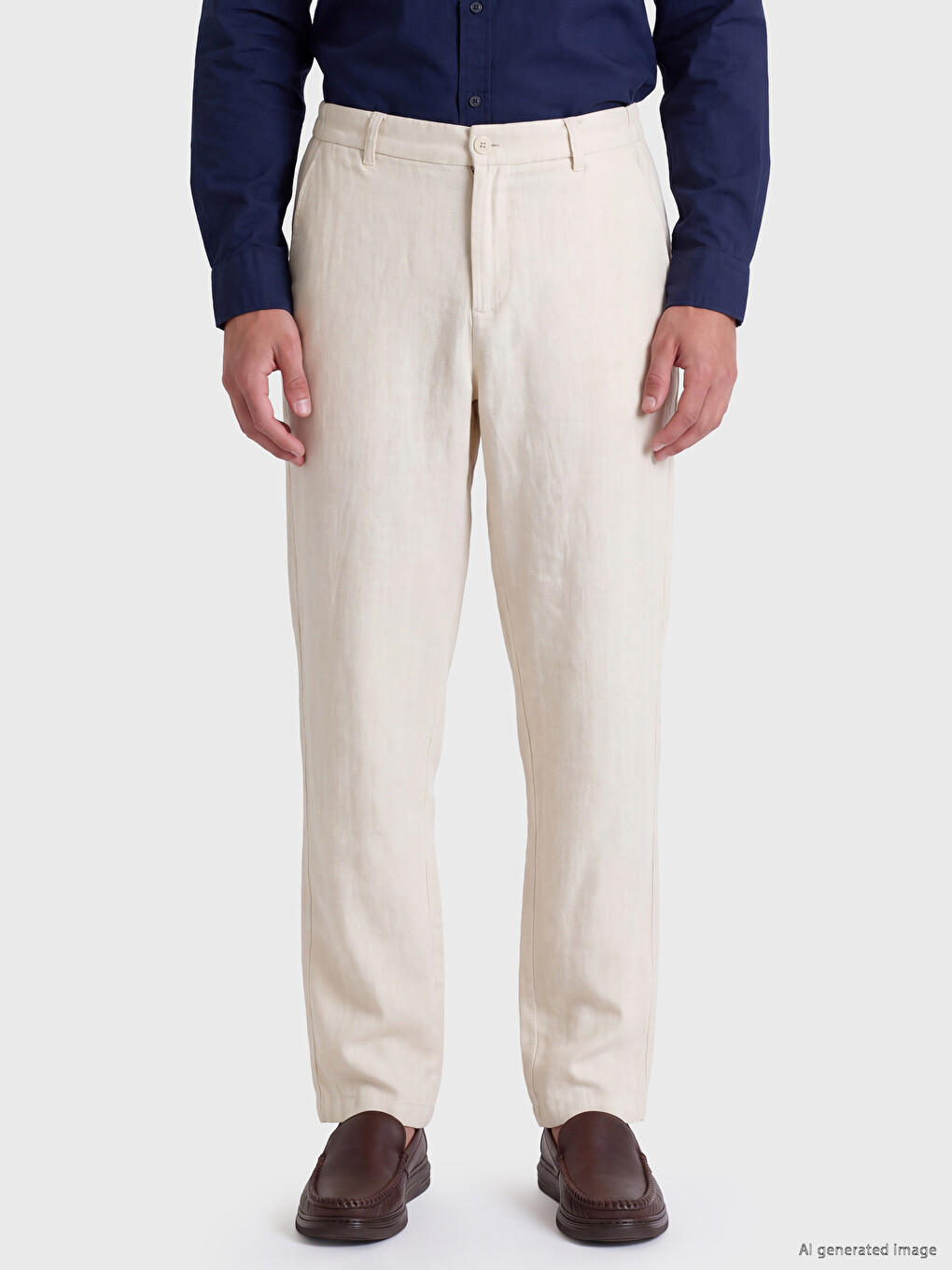 Man Beige Trousers-1
