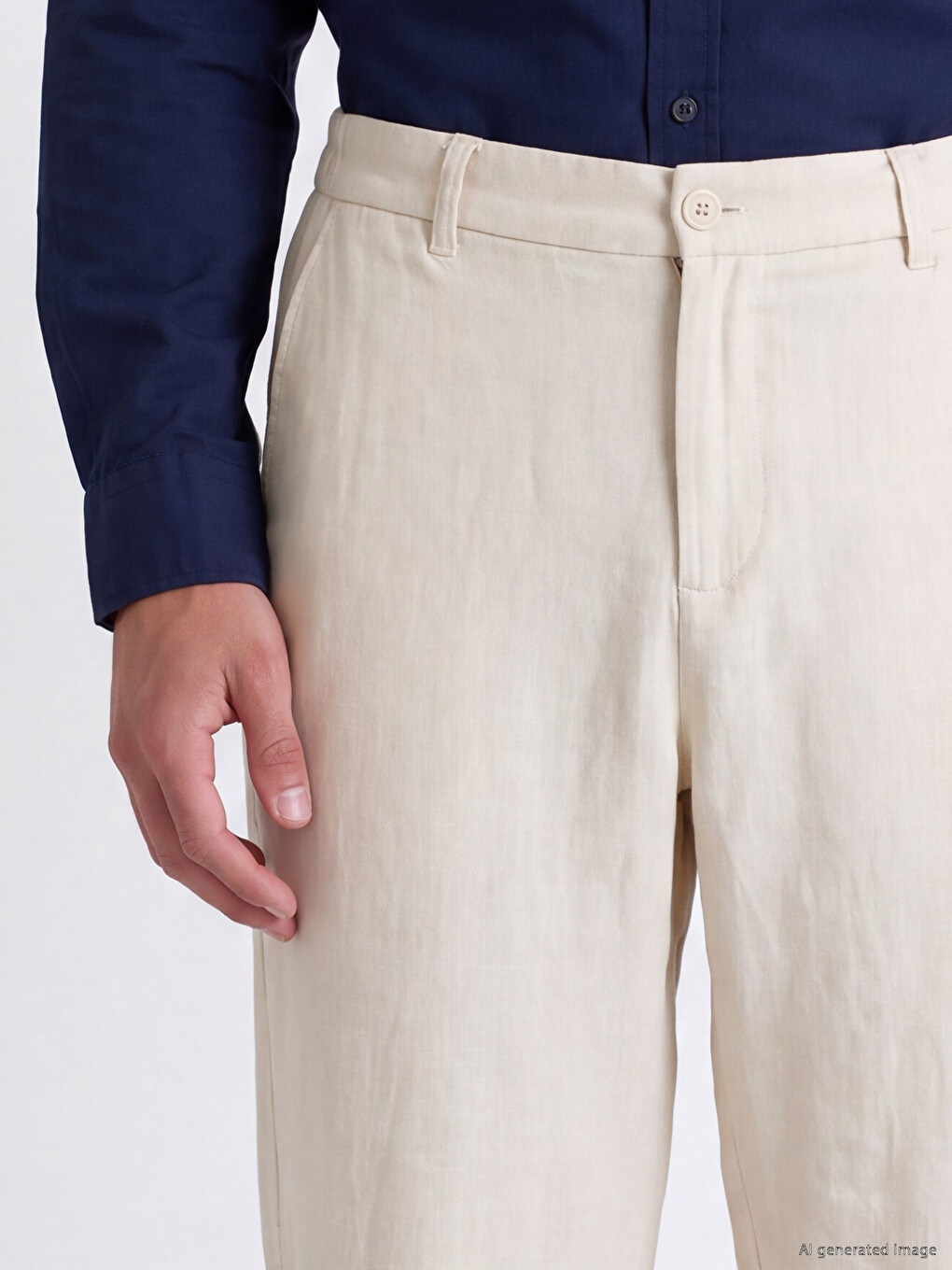 Man Beige Trousers-2