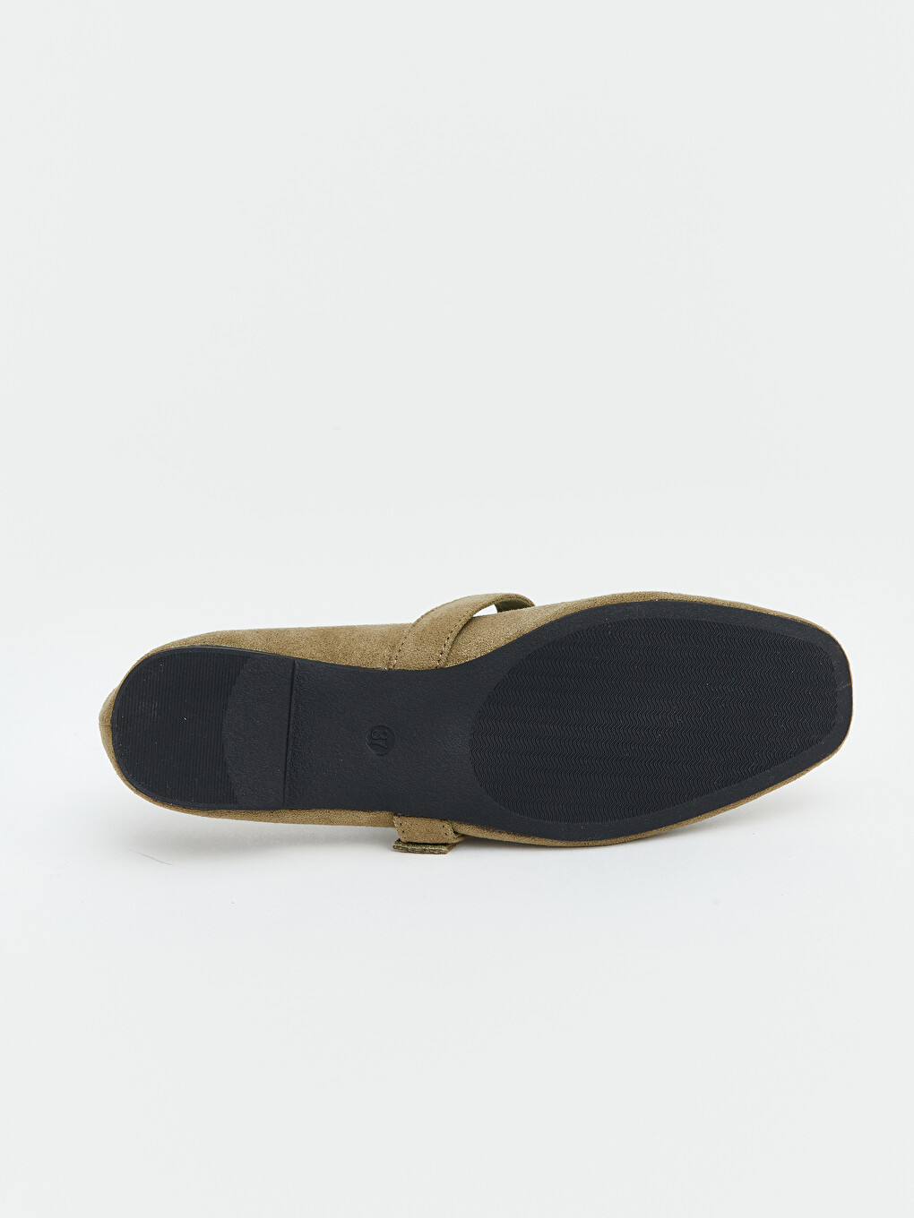 Square Toe Buckle Detailed Women's Ballet Flats-3