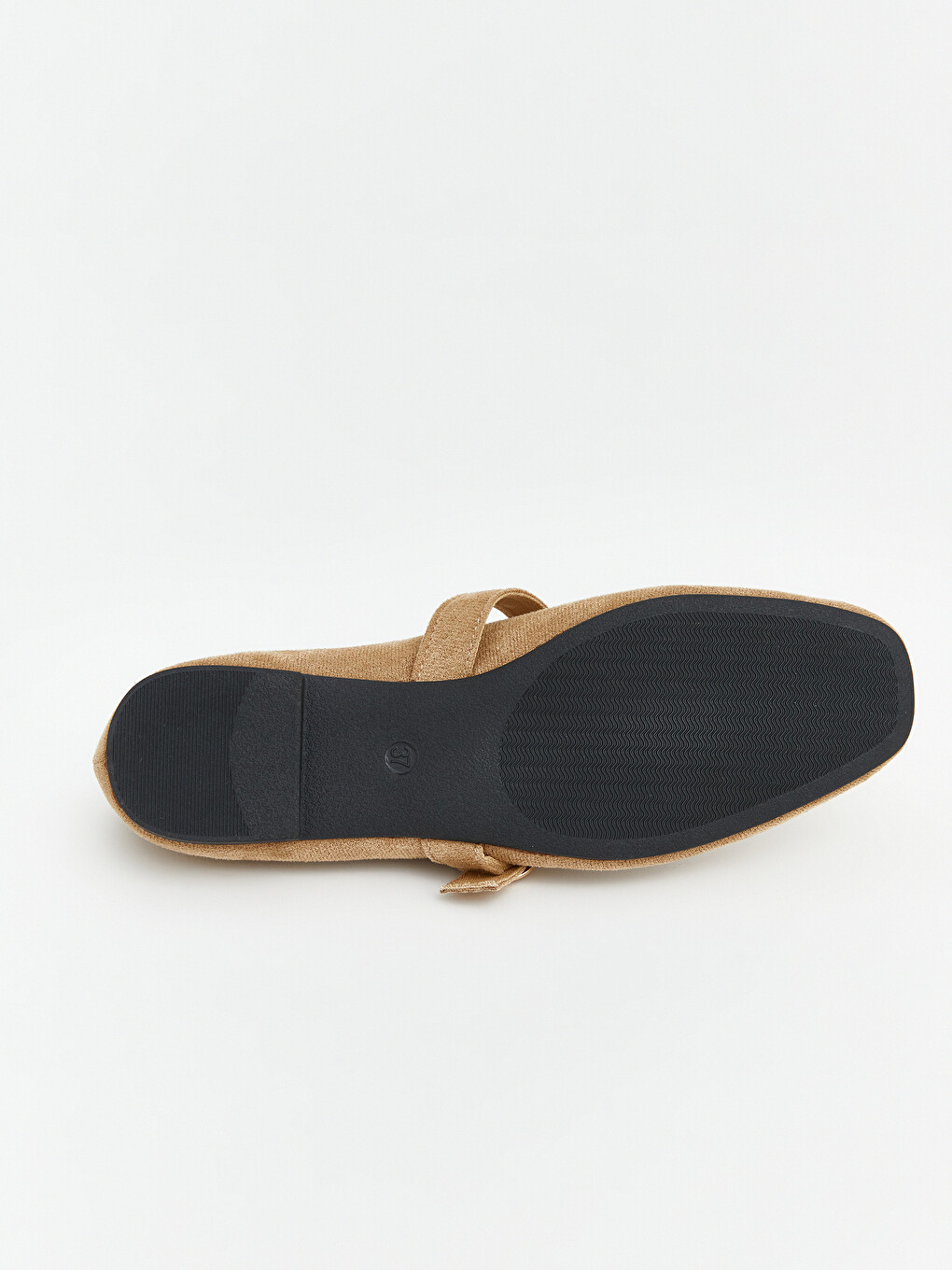 Square Toe Buckle Detailed Women's Ballet Flats-3