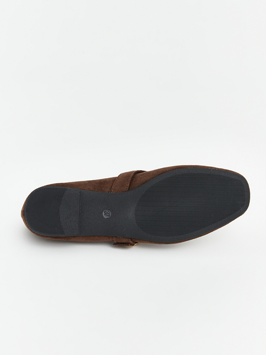 Square Toe Buckle Detailed Women's Ballet Flats-3